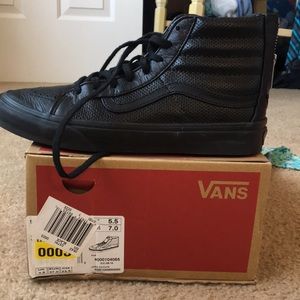 VANS Sk8-hi Black Leather